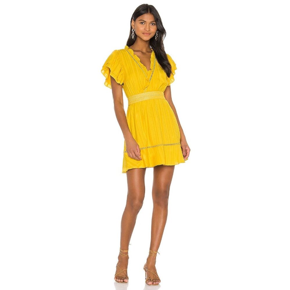 Tularosa NWT Eliah Mini Dress in Golden Yellow size Large